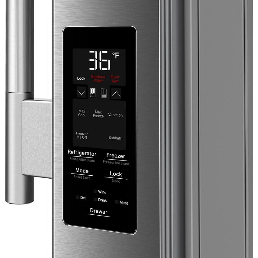  KitchenAid 36-inch, 30 cu. ft. French 3-Door Refrigerator with Interior Water Dispenser and Ice Maker KRMF336SPS IMAGE 6