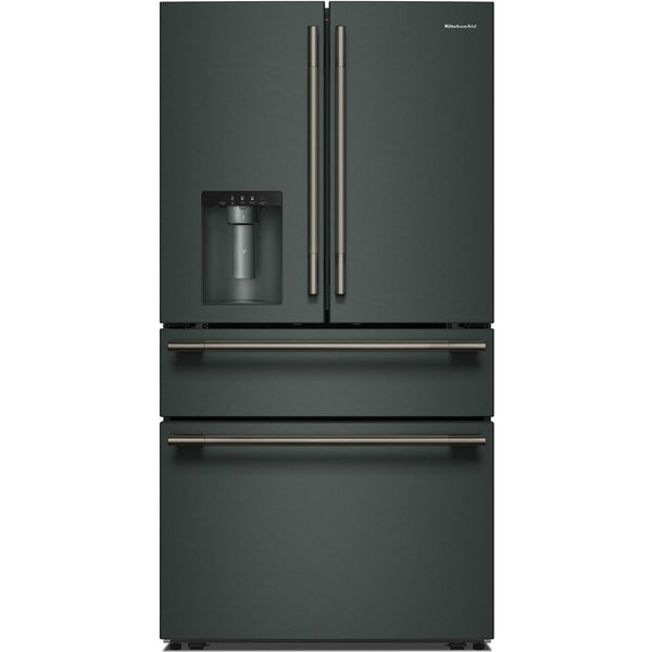  KitchenAid 36-inch, 29.51 cu. ft. Freestanding French 4-Door Refrigerator with Water and Ice Dispensing System KRMF436SJP IMAGE 1