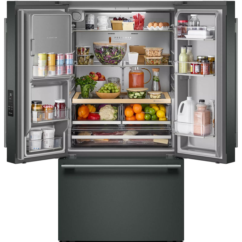  KitchenAid 36-inch French 3-Door Refrigerator with Water and Ice Dispensing System KRFF436SJP IMAGE 3