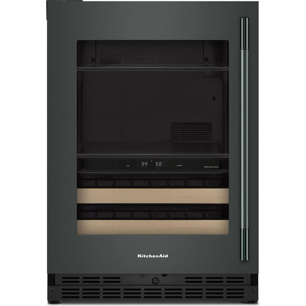  KitchenAid 24" Beverage Center with Glass Door and Wood-Front Racks KUBL524SJP IMAGE 1