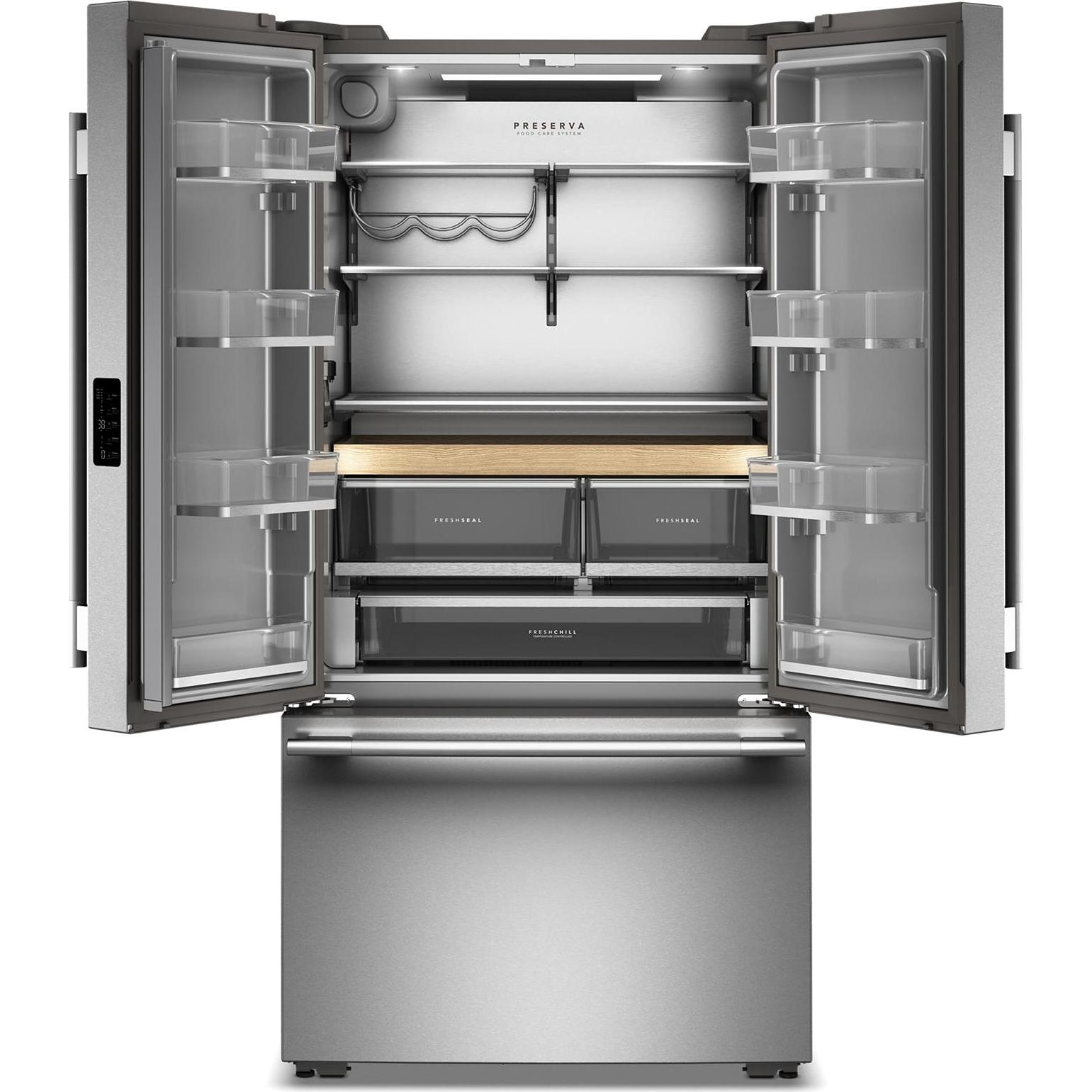  KitchenAid 36-inch, 24.8 cu. ft. Counter-Depth French 3-Door Refrigerator with Internal Water Dispenser KRFC336SPS IMAGE 2