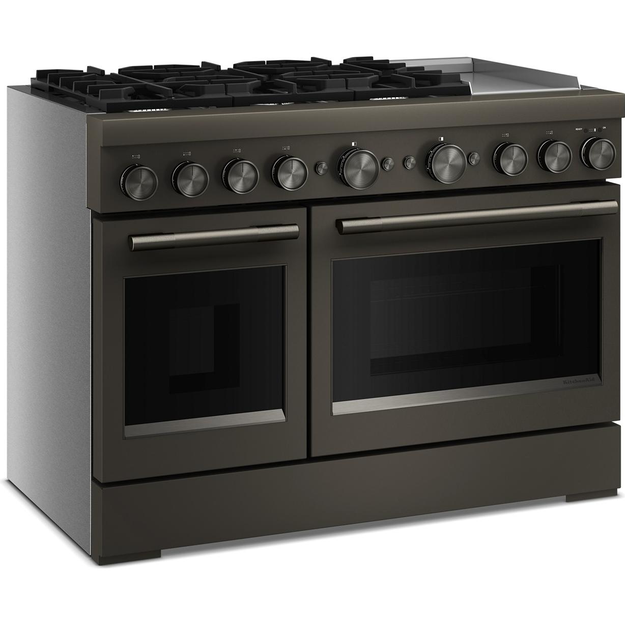  KitchenAid 48-inch Freestanding Commercial-Style Dual-Fuel Range with Griddle KFDD948SBE IMAGE 3