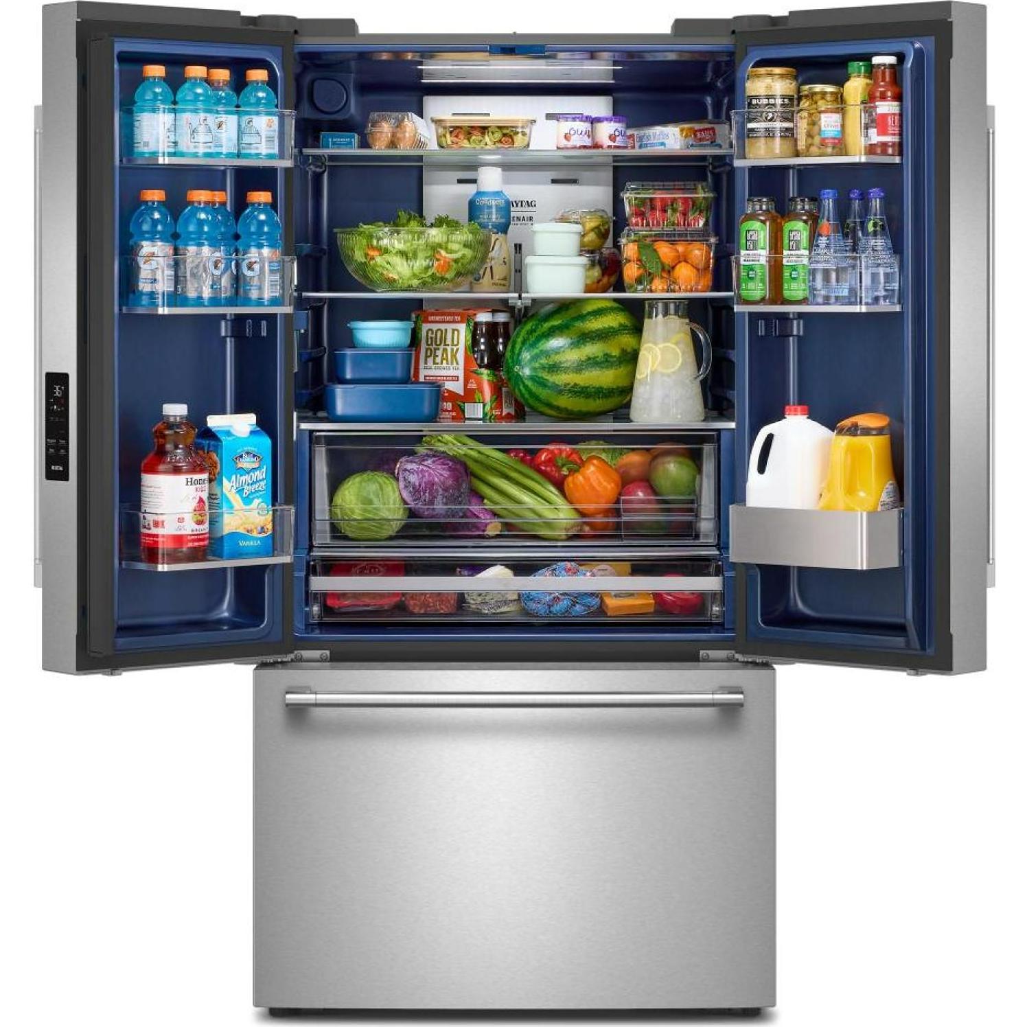  Maytag 30.5 cu. ft. Freestanding French 3-Door Refrigerator with Interior Ice Maker MRFF4336TZ IMAGE 3