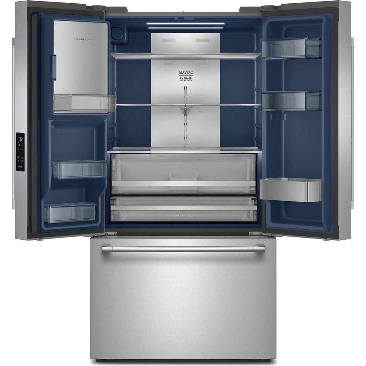  Maytag 30 cu. ft. Freestanding French 3-Door Refrigerator with Exterior Water and Ice Dispensing System MRFF5336TZ IMAGE 3