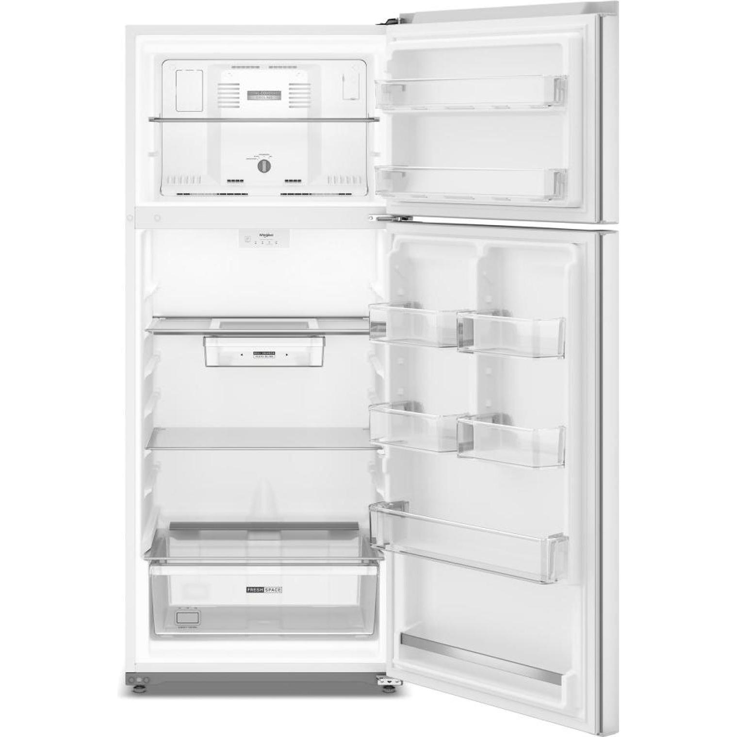  Whirlpool 28-inch, 18.0 Cu. Ft. Top Freezer Refrigerator with Total Coverage Cooling WRTX5118TZ IMAGE 2