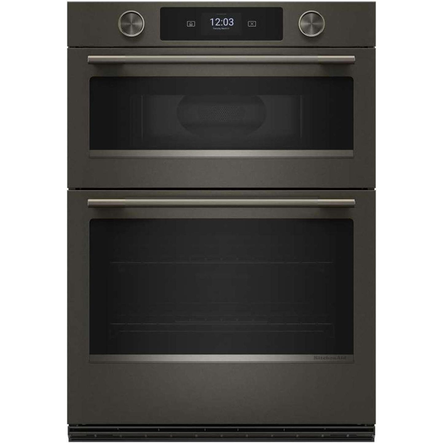  KitchenAid 30-inch Smart Electric Combo Wall Oven with Intelligent Cooking Camera KOEC930SBE IMAGE 1