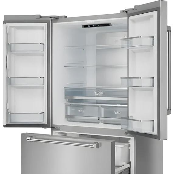  Vesta Yukon 36-inch, 22.5 cu. ft. Counter-Depth French 3-Door Refrigerator with Ice Maker VRF-Yukon-36SS IMAGE 3