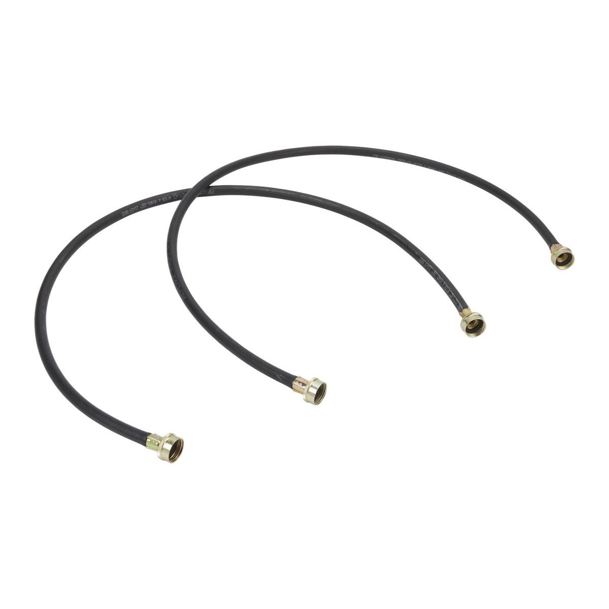  Whirlpool 4' Black Washer Inlet Hoses 1050 PSI - 2 Pack Laundry Accessory 8212546RP IMAGE 1